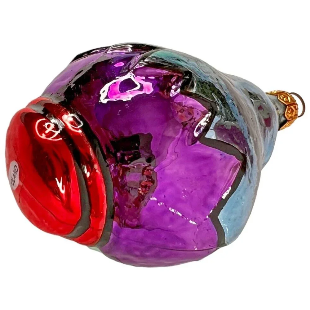 VTG‎ Caliks Artistry Christmas Ornament Blown Glass Hand Painted Peasant Woman